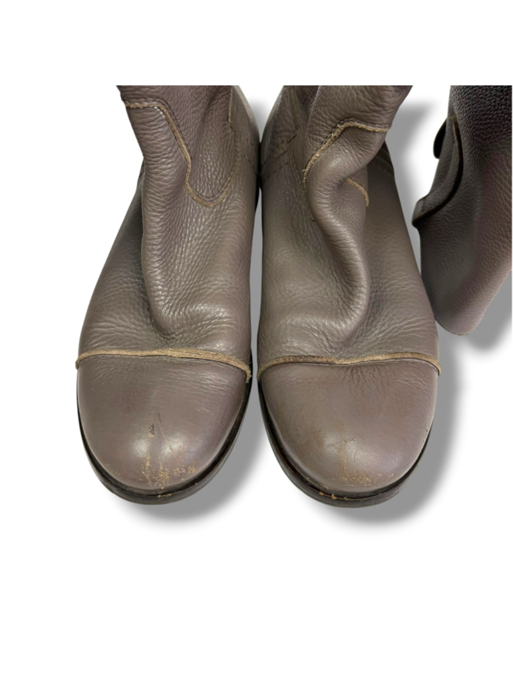 J Crew Taupe Leather Knee-High Field Riding Equestrian Boots Women’s 7.5 - Picture 4 of 11